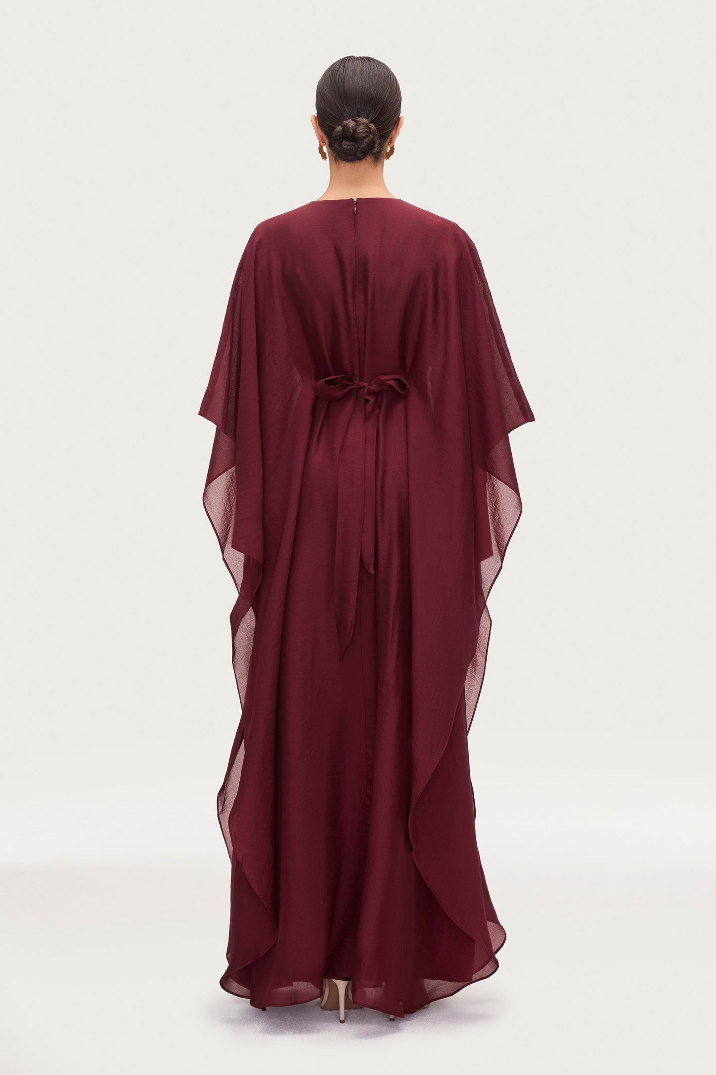 Ethereal Silk Tie Waist Maxi Dress - Karaz