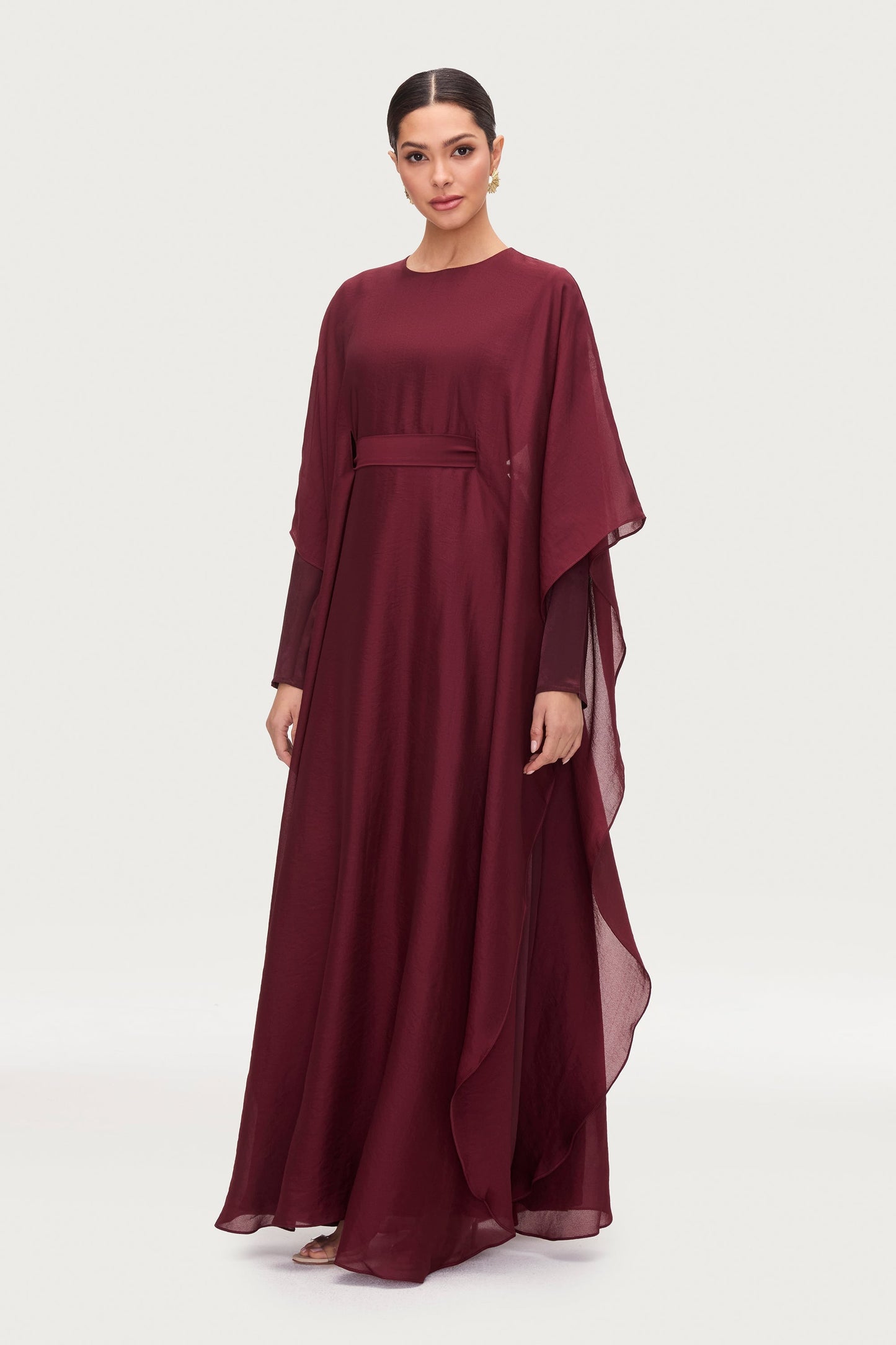 Ethereal Silk Tie Waist Maxi Dress - Karaz