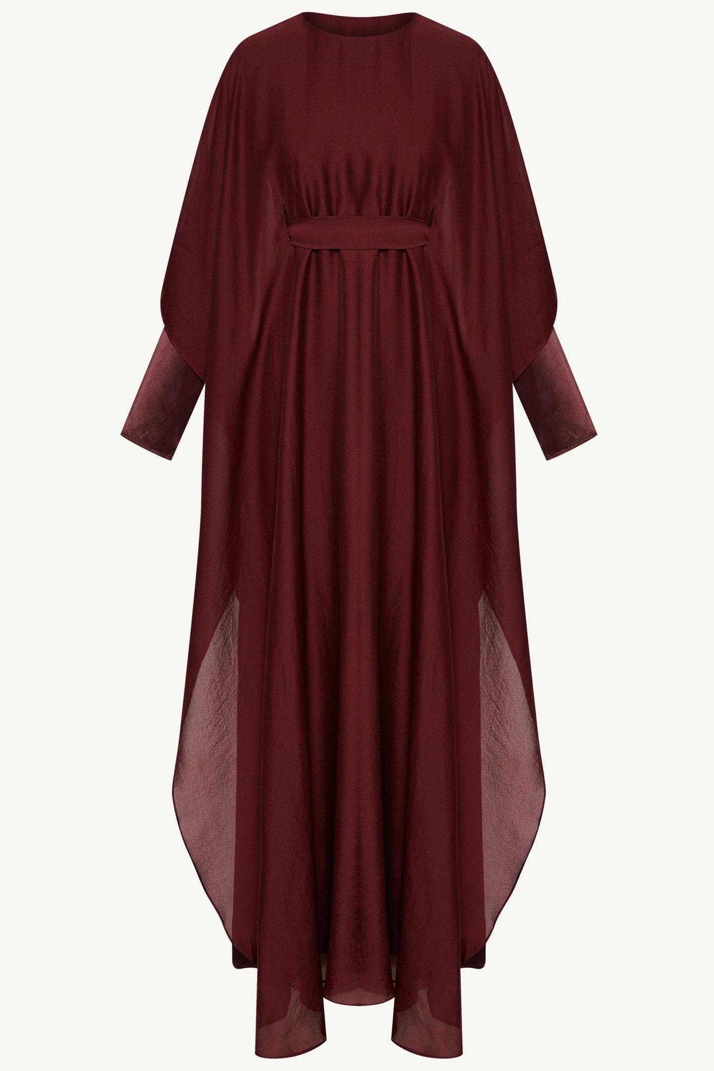 Ethereal Silk Tie Waist Maxi Dress - Karaz