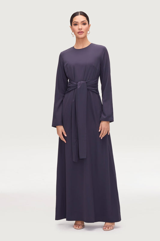 Isabella Tie Waist Maxi Dress - Night Sky