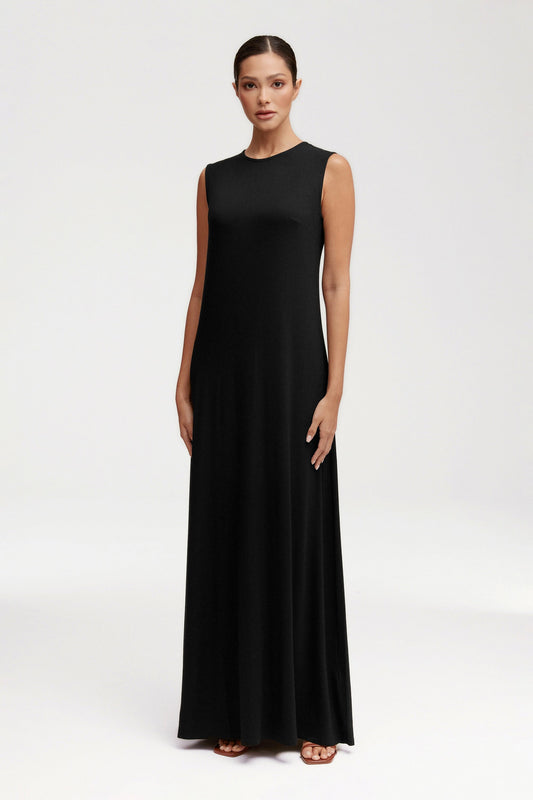 Jenin Jersey Maxi Dress - Black