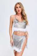 Rebeckah Feather Metal Set	