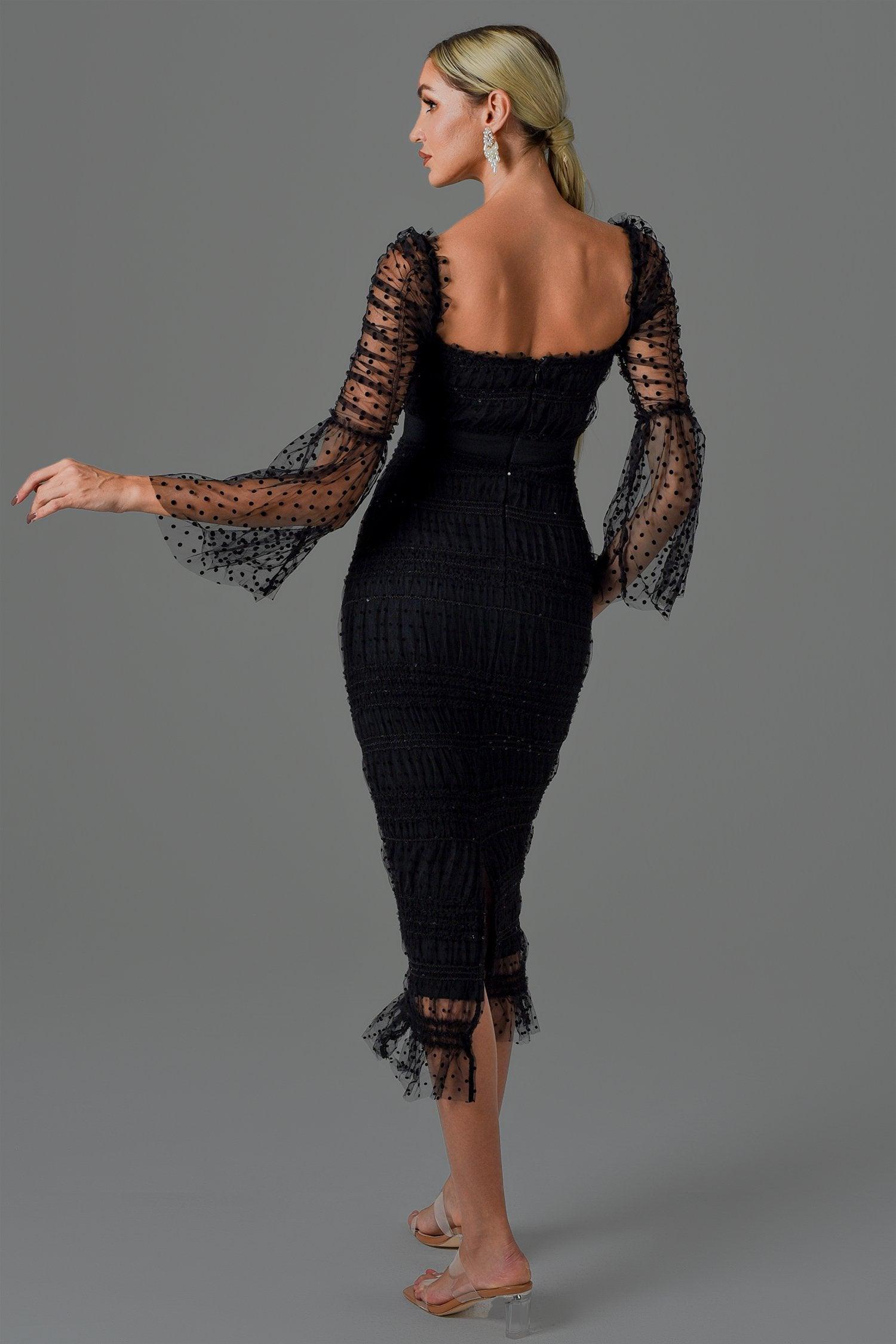 Crana Mesh Midi Dress - Bellabarnett	