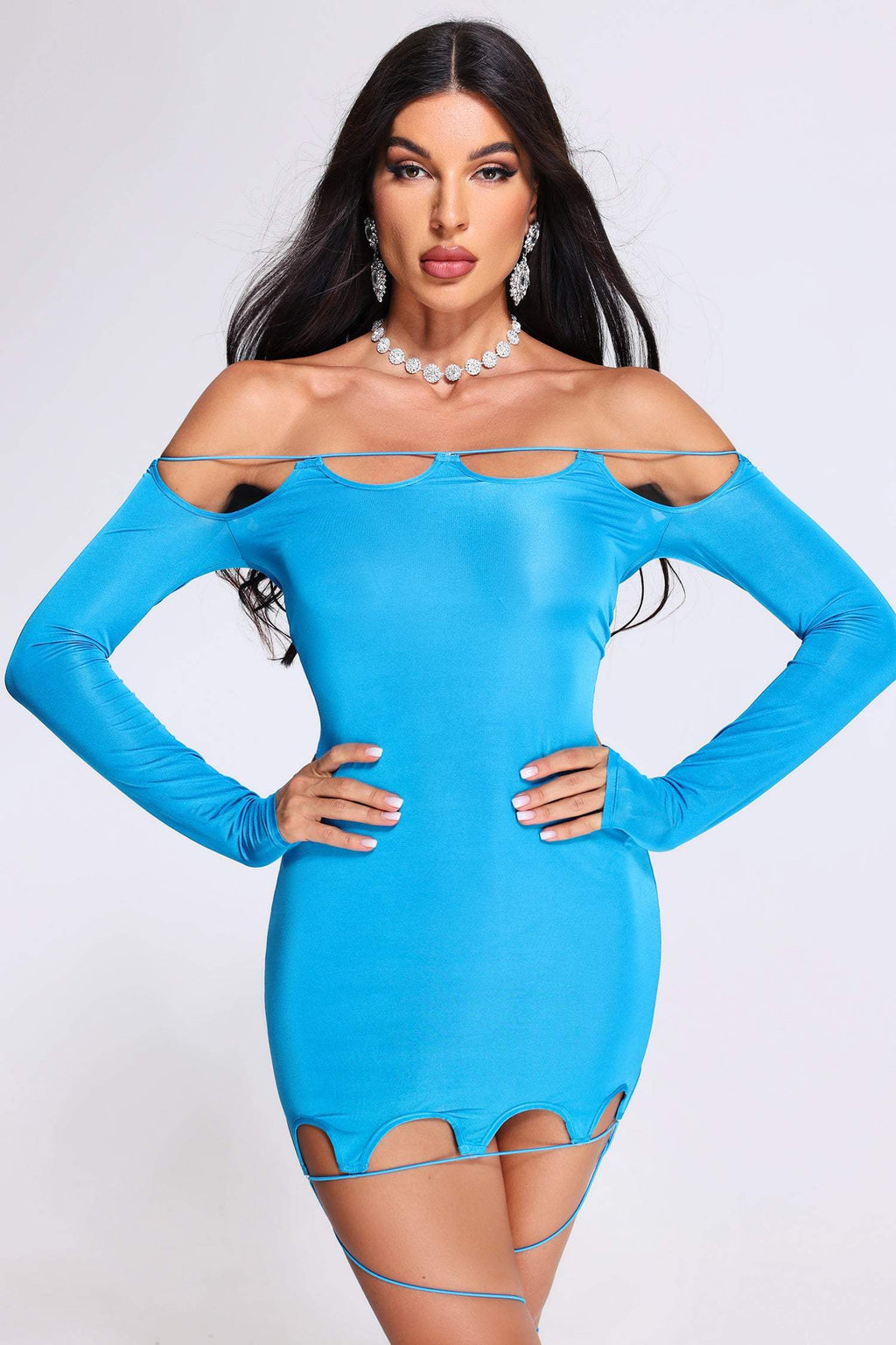 Quana Mini Dress - Blue	