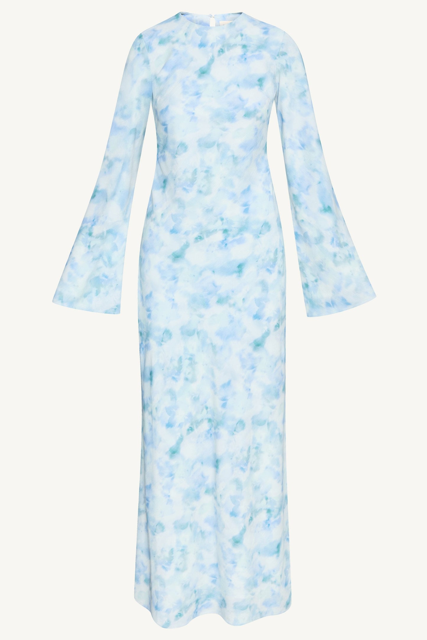 Lujain Printed Maxi Dress - Blue Watercolor