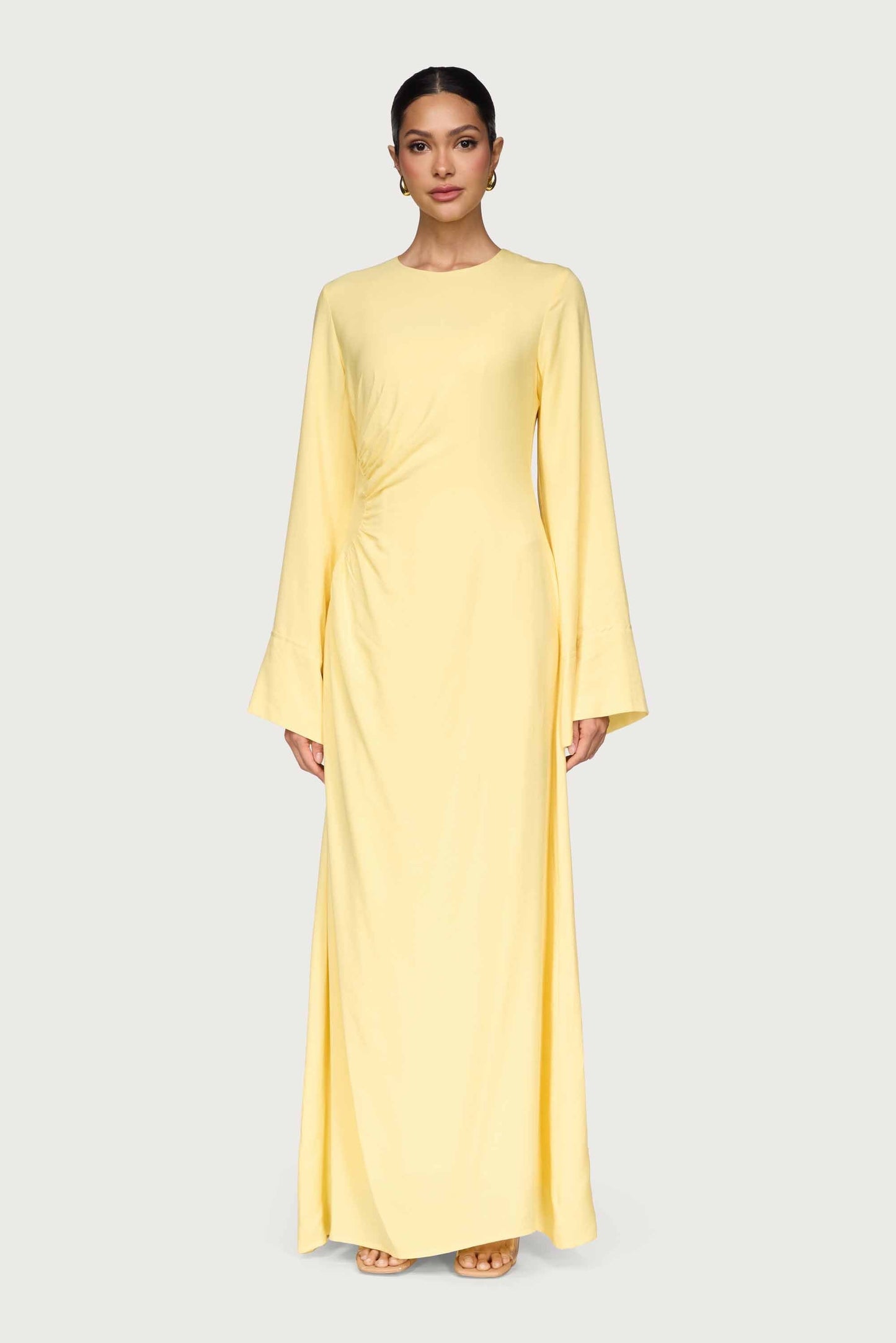 Mais Asymmetric Maxi Dress - Limon