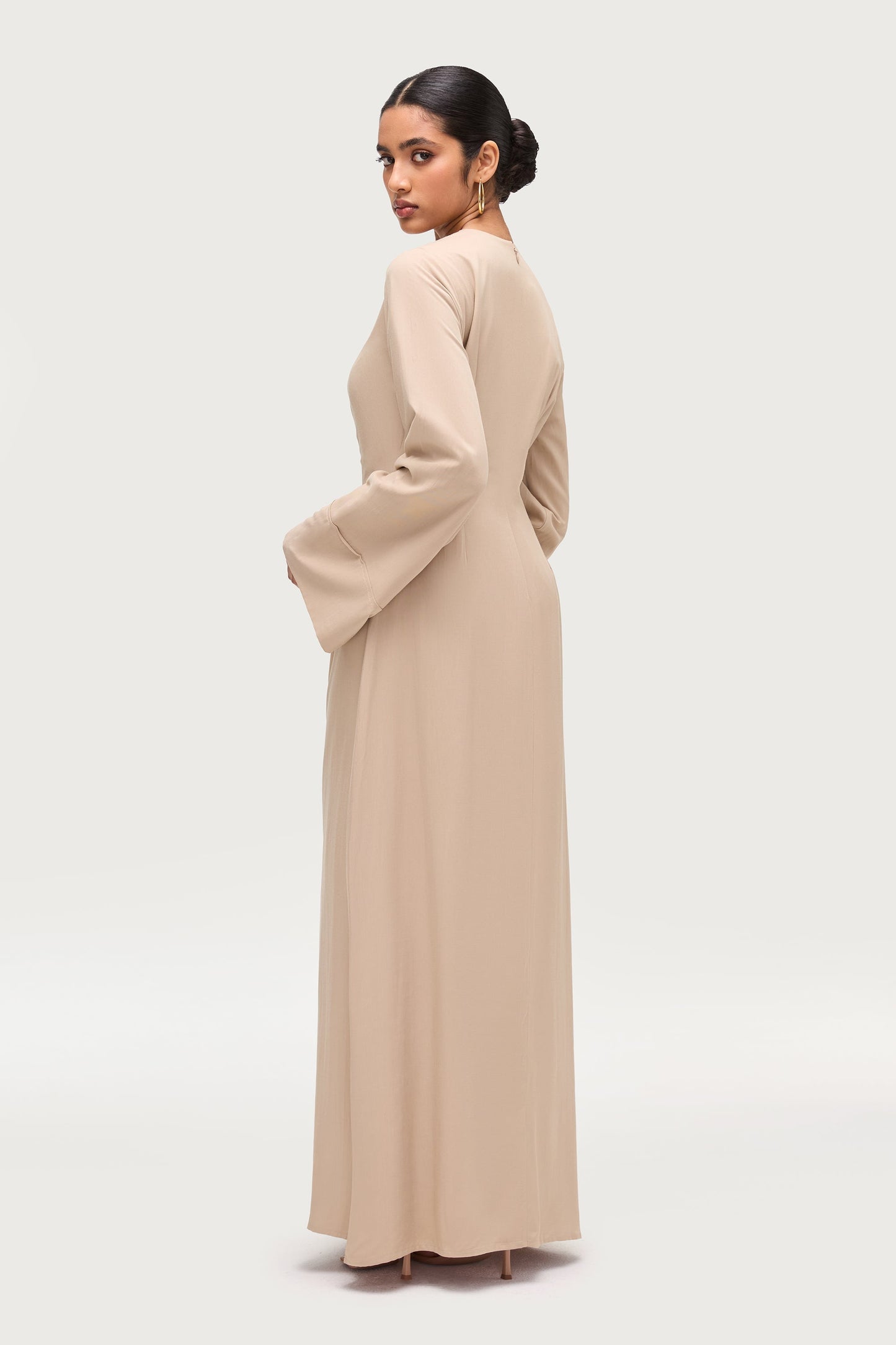 Mais Asymmetric Maxi Dress - Sand