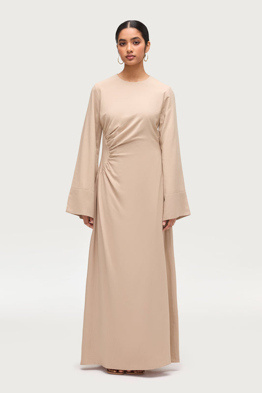 Mais Asymmetric Maxi Dress - Sand