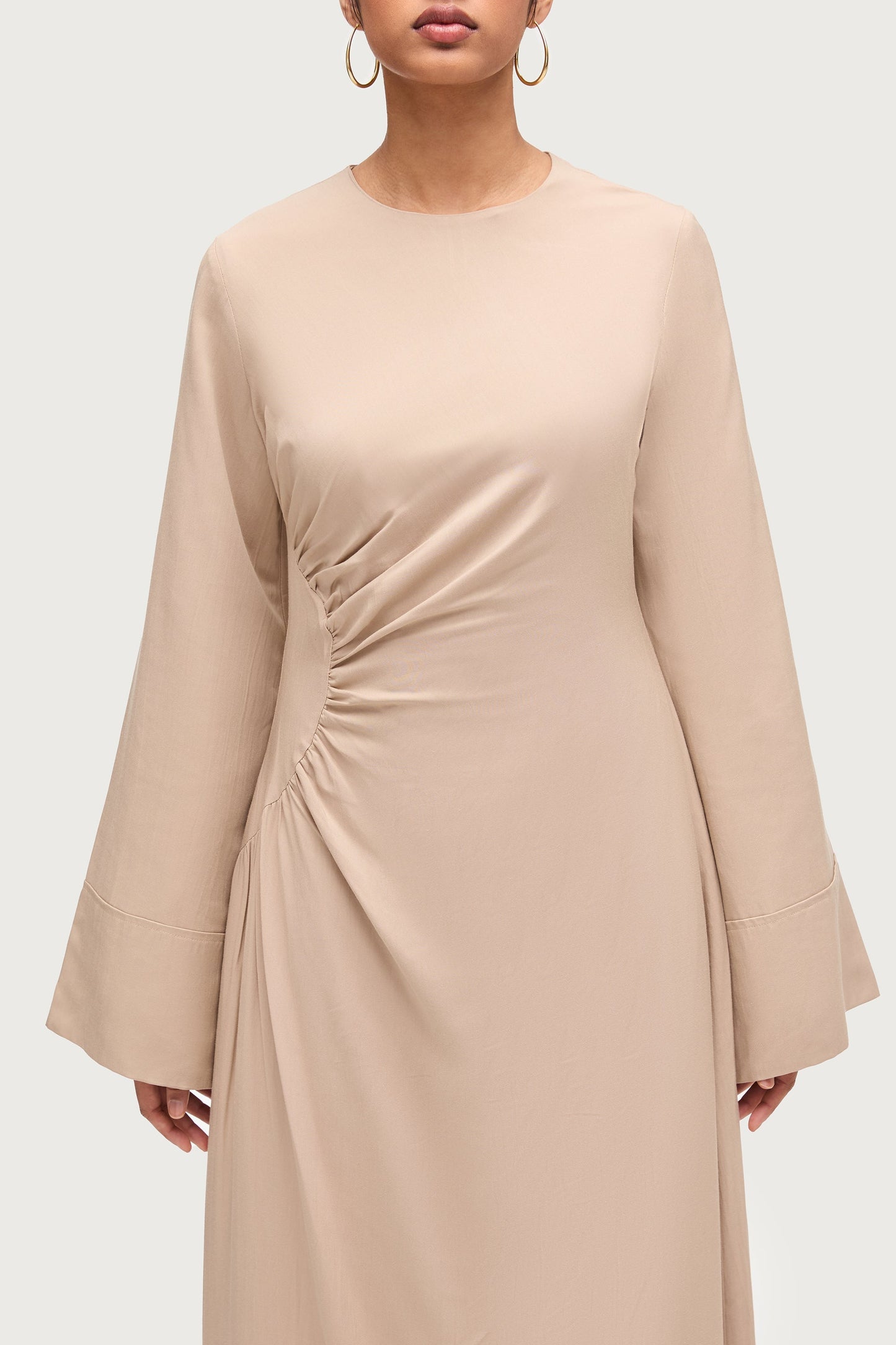 Mais Asymmetric Maxi Dress - Sand