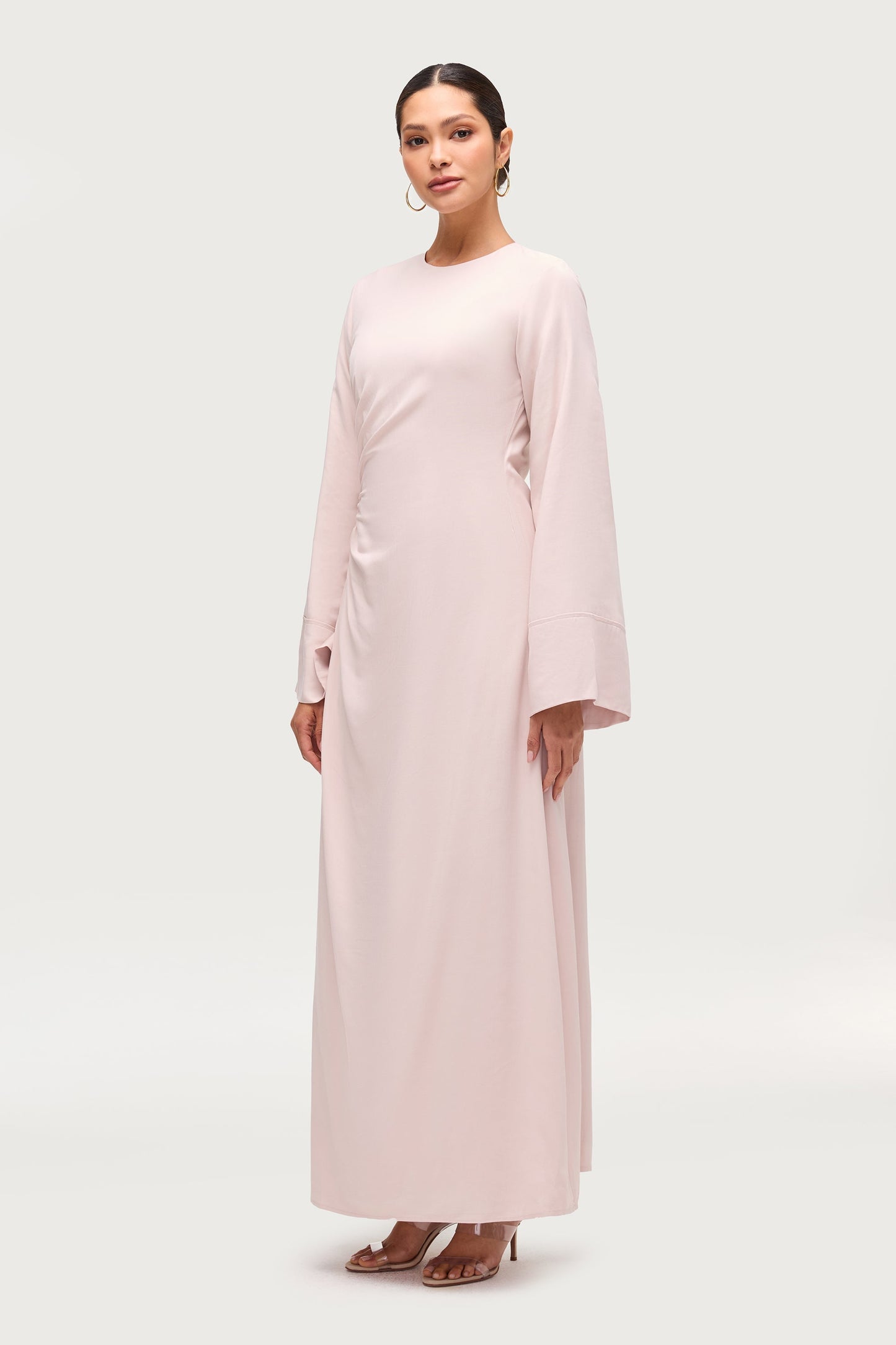 Mais Asymmetric Maxi Dress - Soft Pink