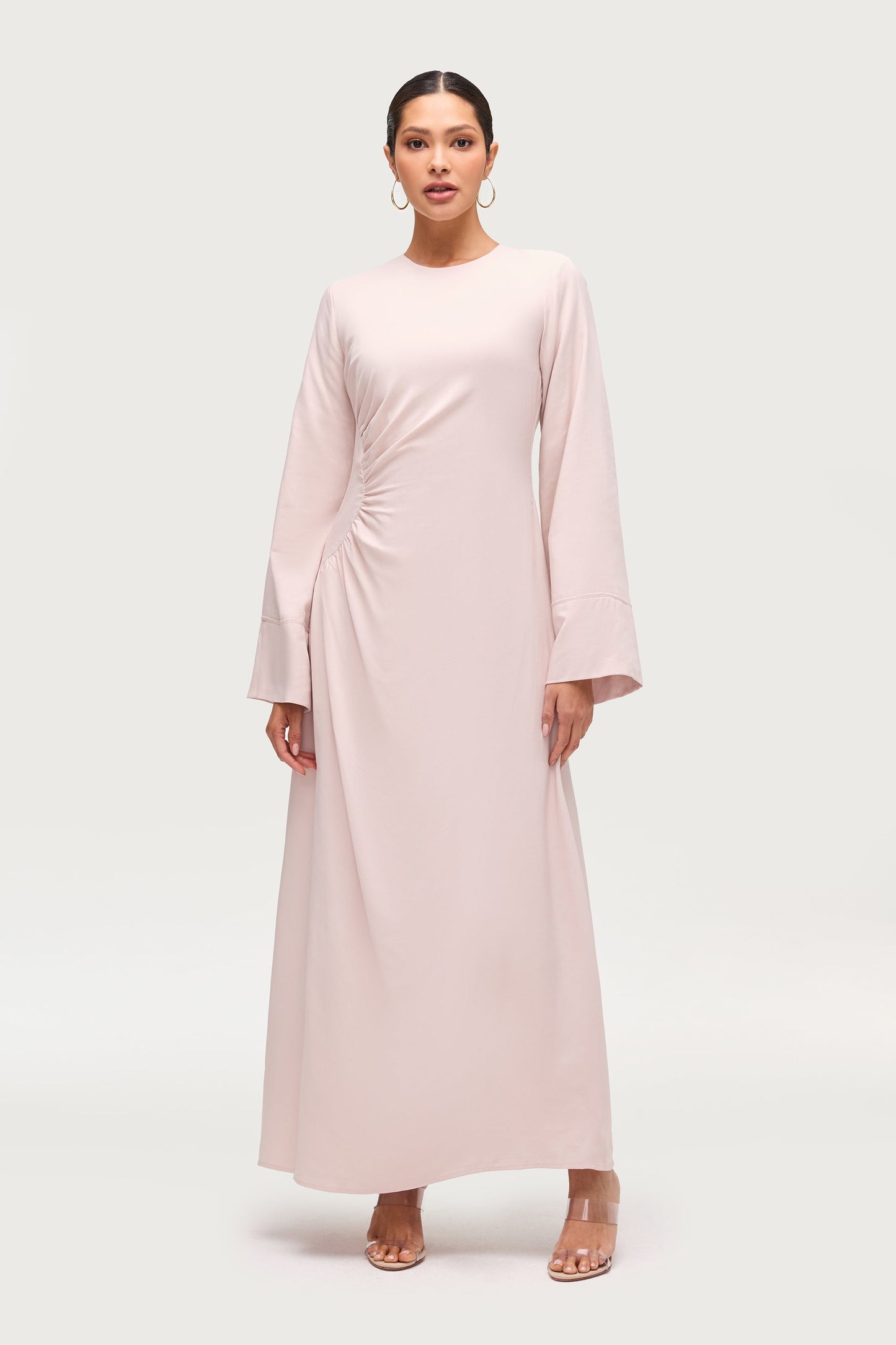 Mais Asymmetric Maxi Dress - Soft Pink