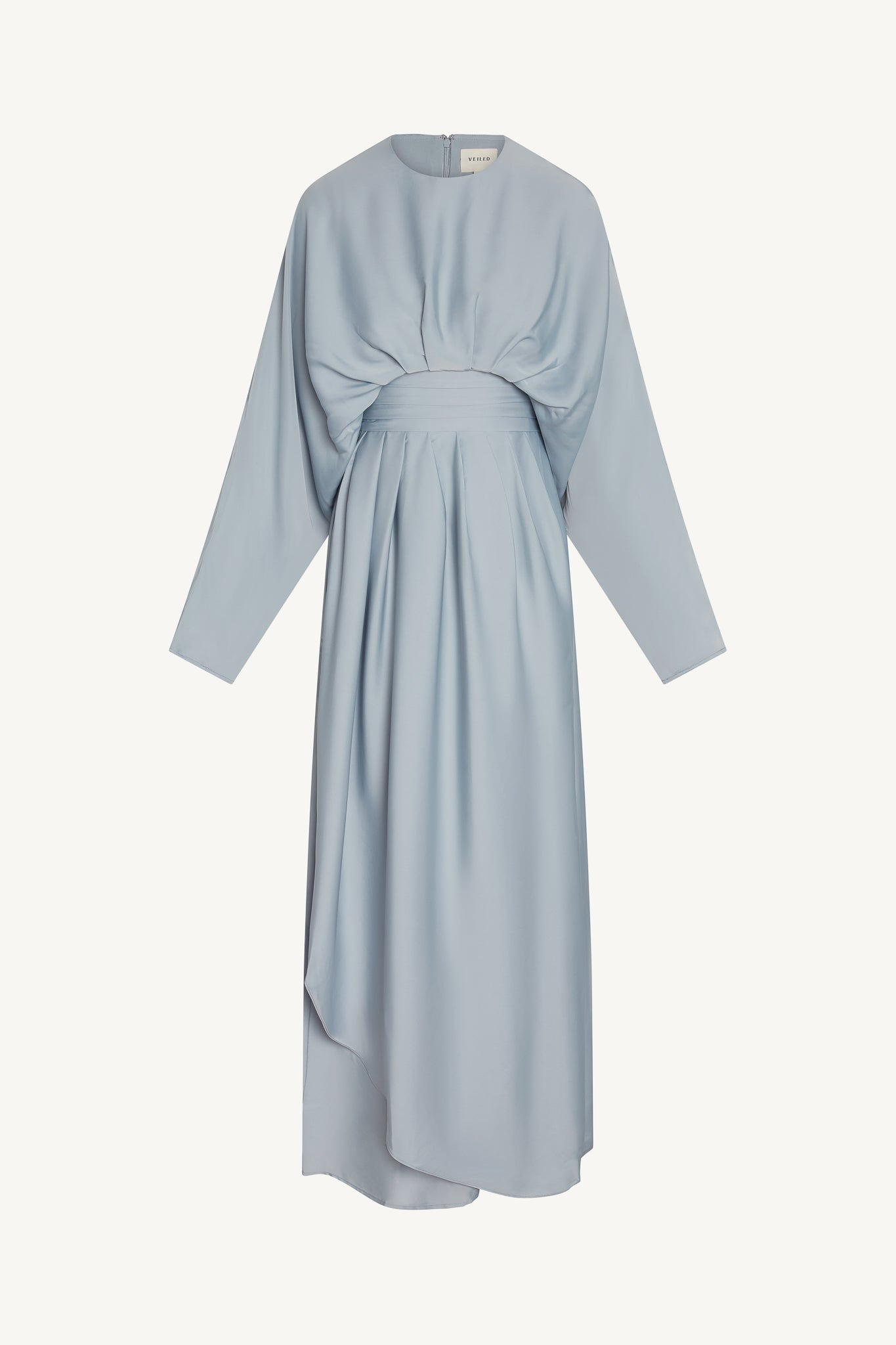 Maleeka Drape Maxi Dress - Pastel Blue