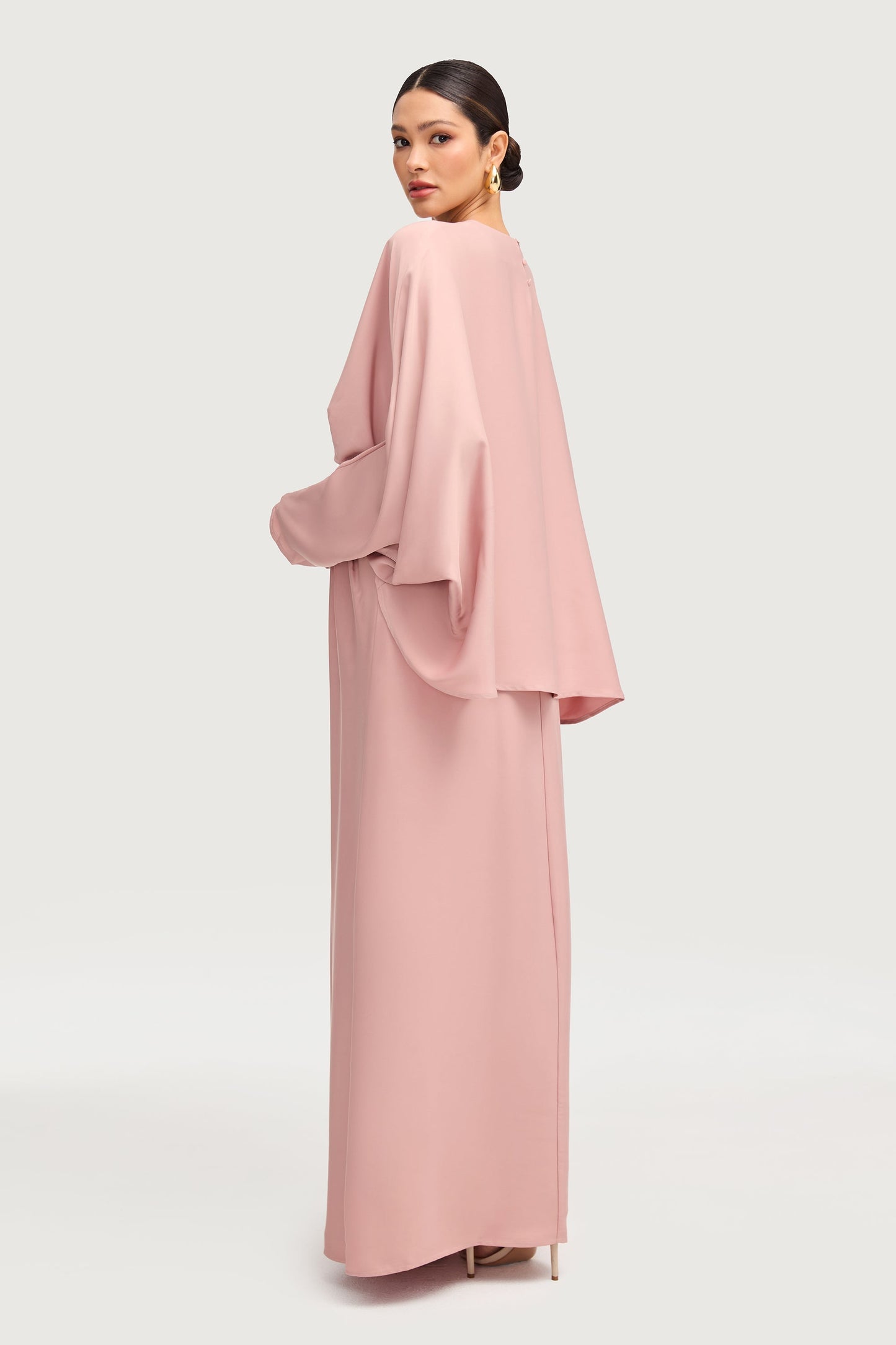 Maleeka Drape Maxi Dress - Dusty Rose