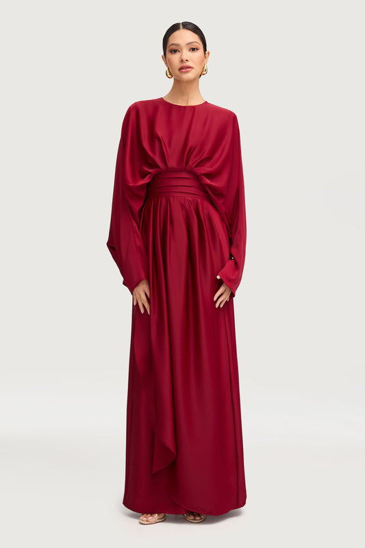 Maleeka Drape Maxi Dress - Karaz