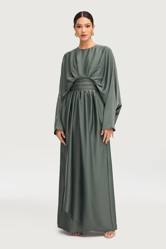 Maleeka Drape Maxi Dress - Sage