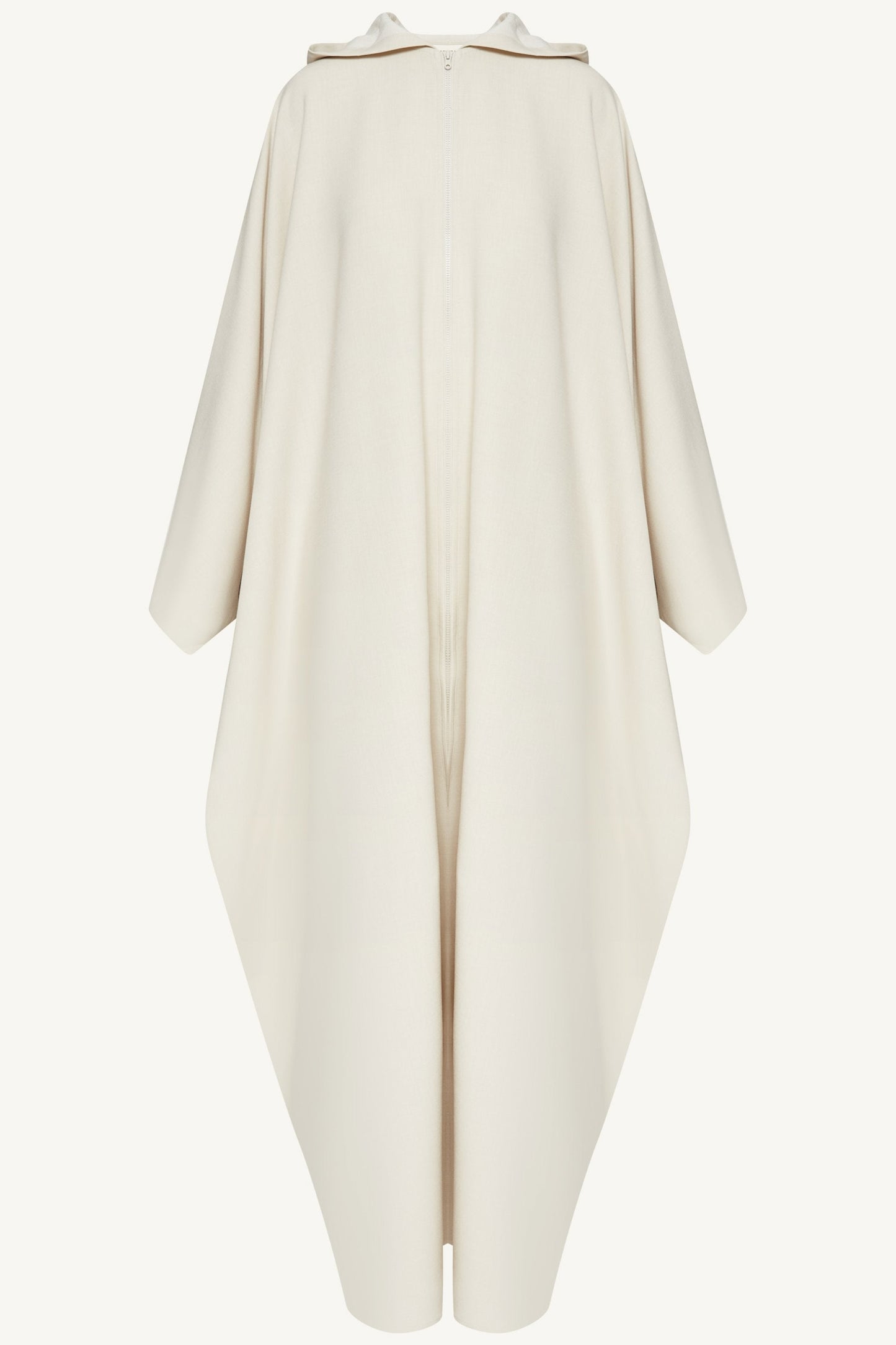 Saria Hooded Zip Front Kaftan Dress - Cloud