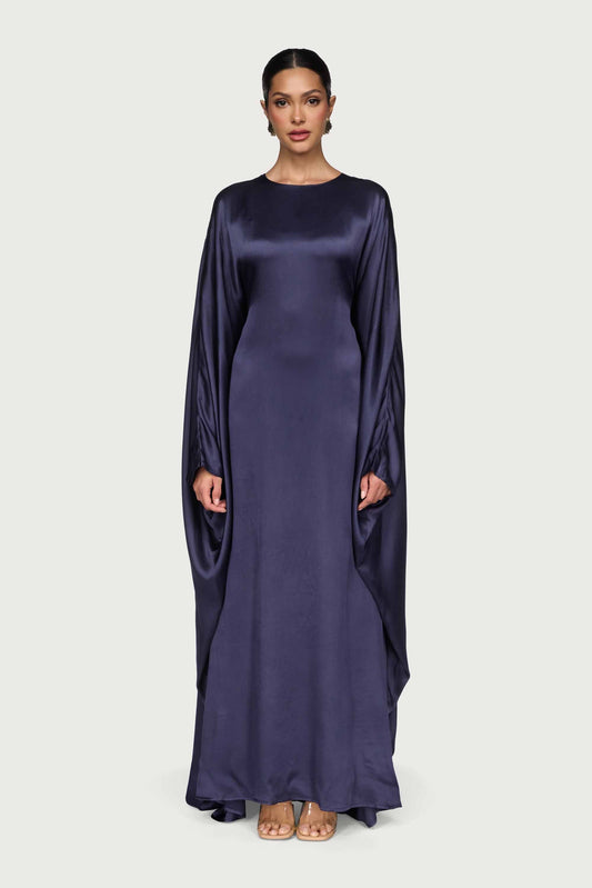 Selene Silk Butterfly Maxi Dress - Twilight